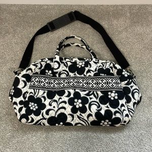 Vera  Bradley quilted duffle bag in black and white